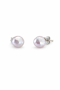 Metallic "Sugar Bean" Pearl Studs | High-Luster Baroque Pearls | S925 Sterling Silver