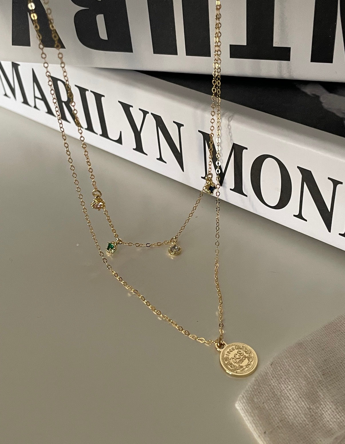 Vintage 14K Gold Filled Coin Pendant Necklace