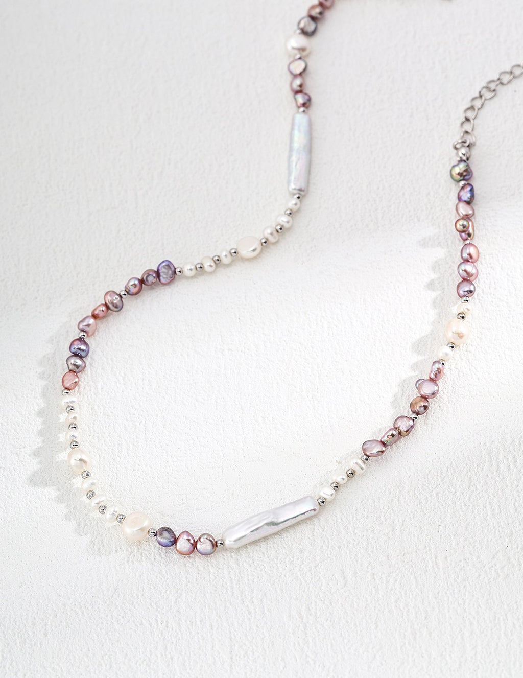 S925 Sterling Silver Natural Pearl Necklace | Elegant Irregular Design