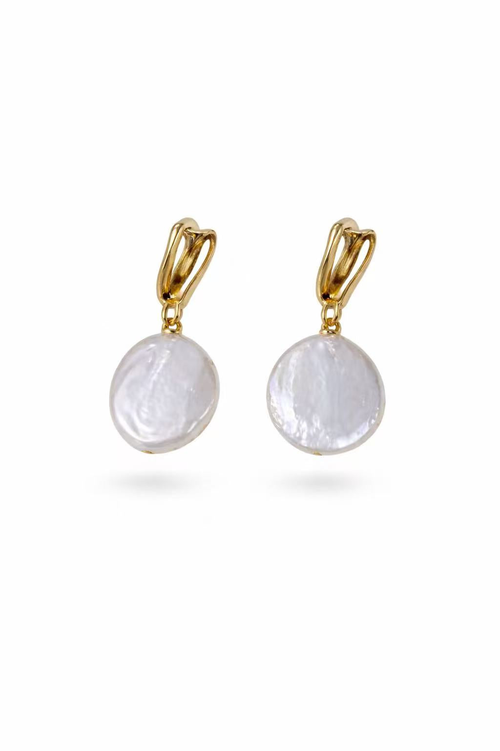 The Gilded Coin Baroque Pearl Drop Earrings
