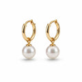 The Elysian Link Freshwater Pearl Drop Earrings