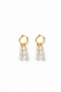 The Double Radiance Pearl Drop Earrings