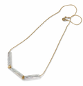 Minimalist Baroque Stick Pearl Necklace | 14K Gold Filled Chain | Modern Geometric Silhouette