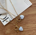 Baroque Heart Pearl Toggle Choker