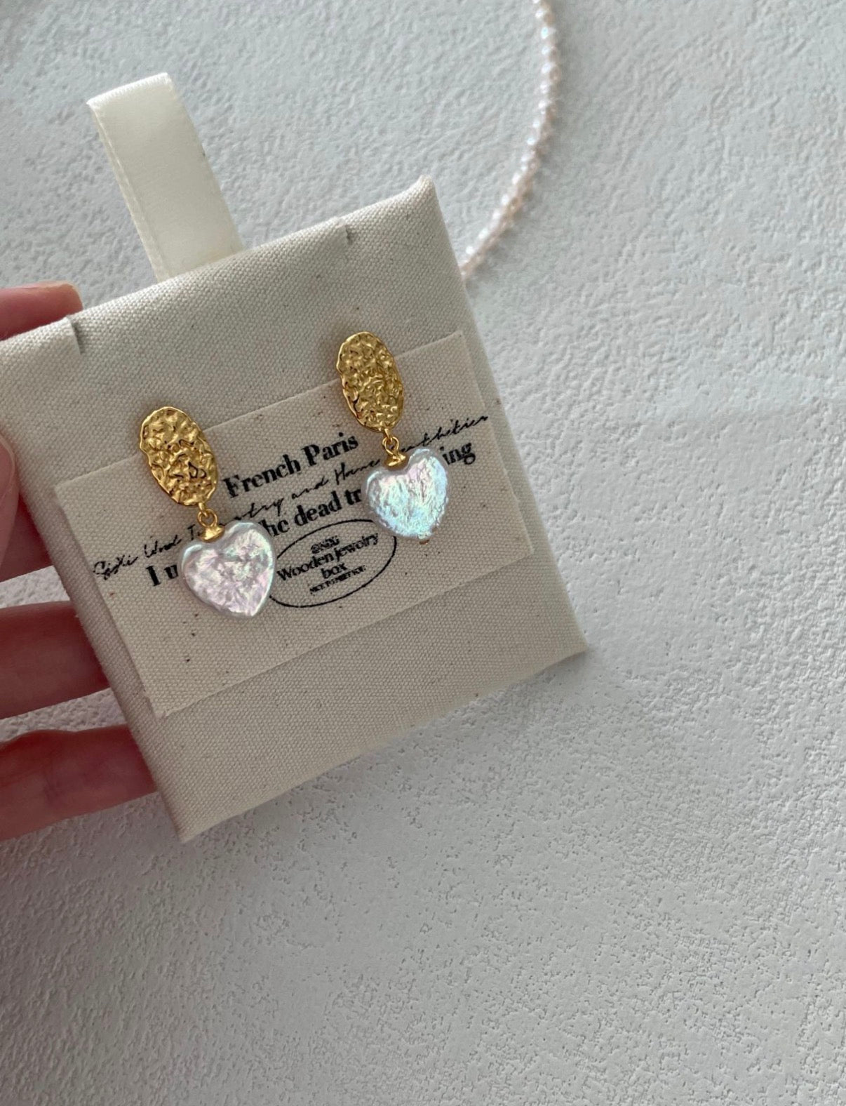 Vintage Heart Gold Earrings Sterling Silver