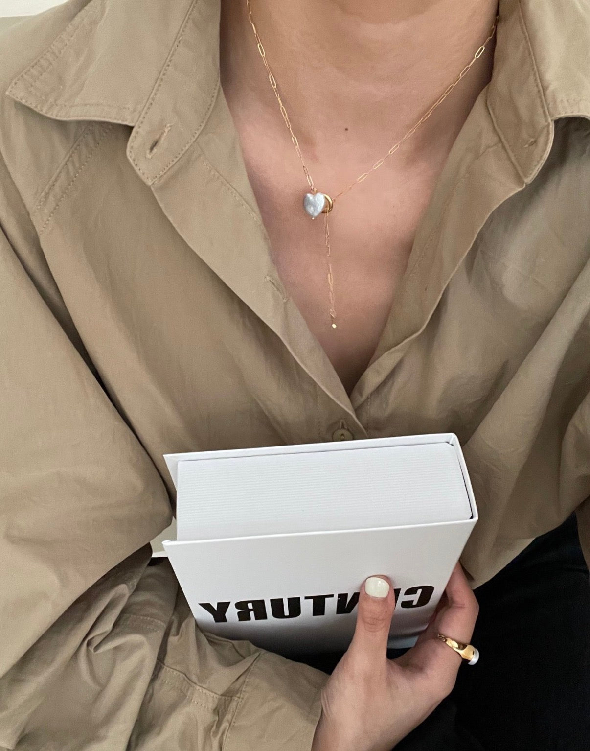 Baroque Heart Pearl Toggle Choker