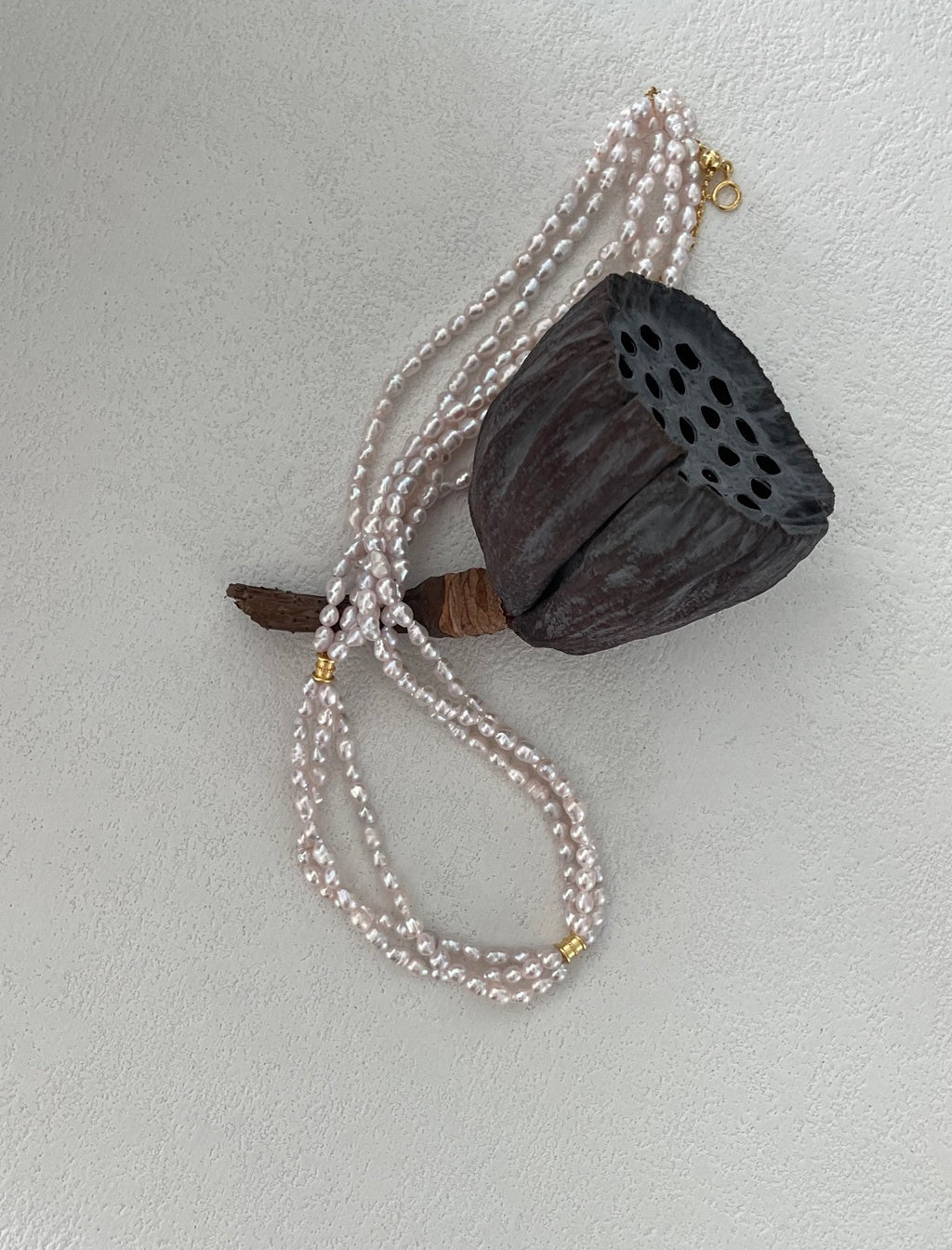 Triple-Layer Fairy Pink Pearl Necklaces Sterling Silver