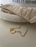 Interlocking Double Circle Station Necklace Sterling Silver