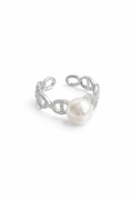 Petite Aurora AKoya Pearl Ring