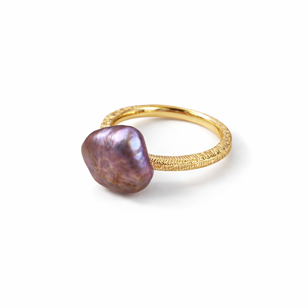 The Lavender Tide Purple Baroque Ring