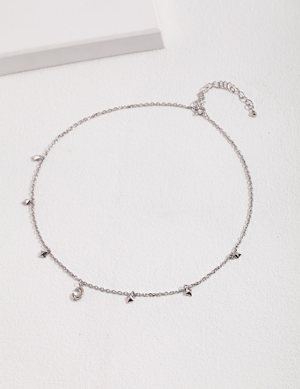 Midnight Sky Sterling Silver Necklace with Floating Star Accents