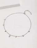 Midnight Sky Sterling Silver Necklace with Floating Star Accents
