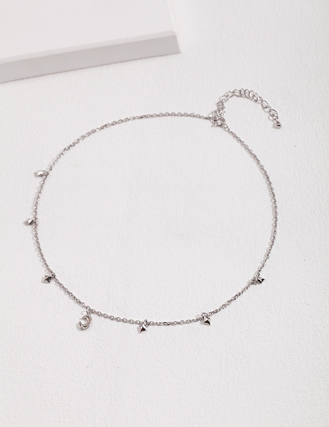Midnight Sky Sterling Silver Necklace with Floating Star Accents