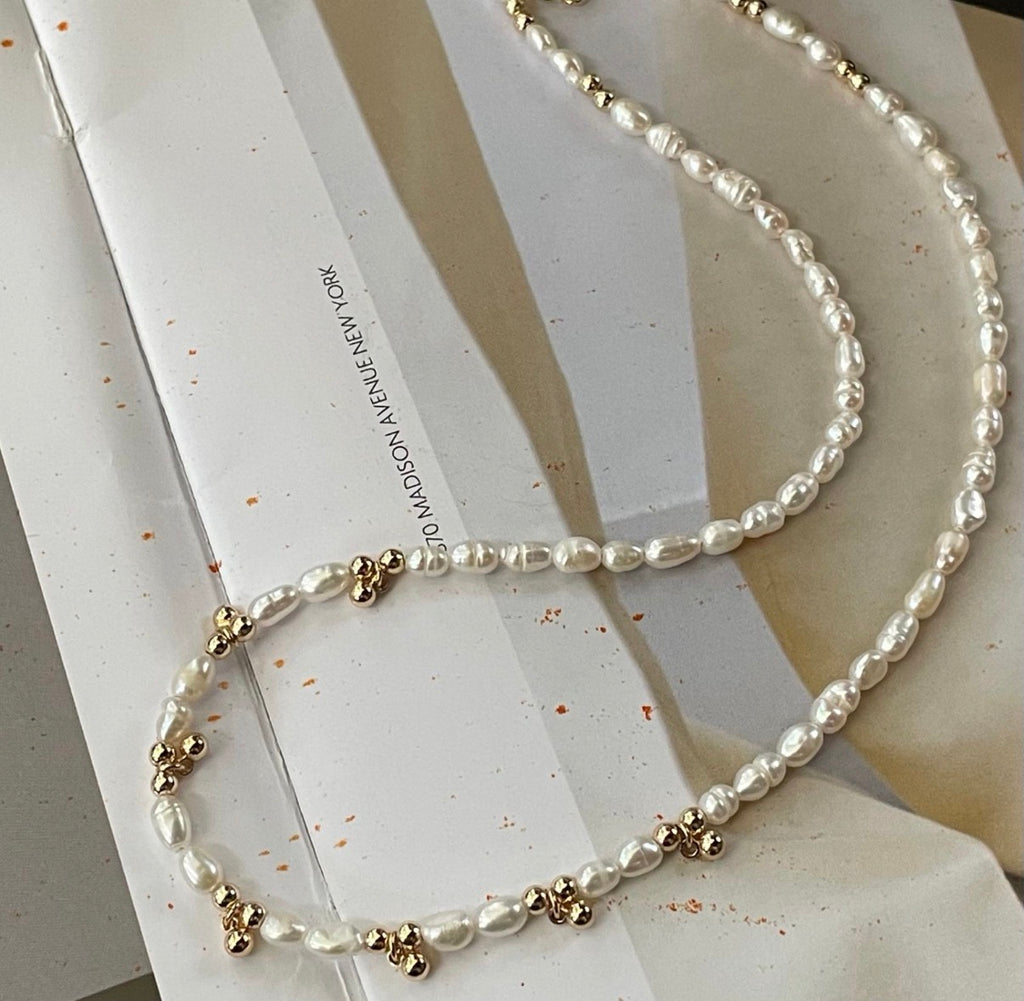 Jingle Bell Pearl Choker Sterling Silver