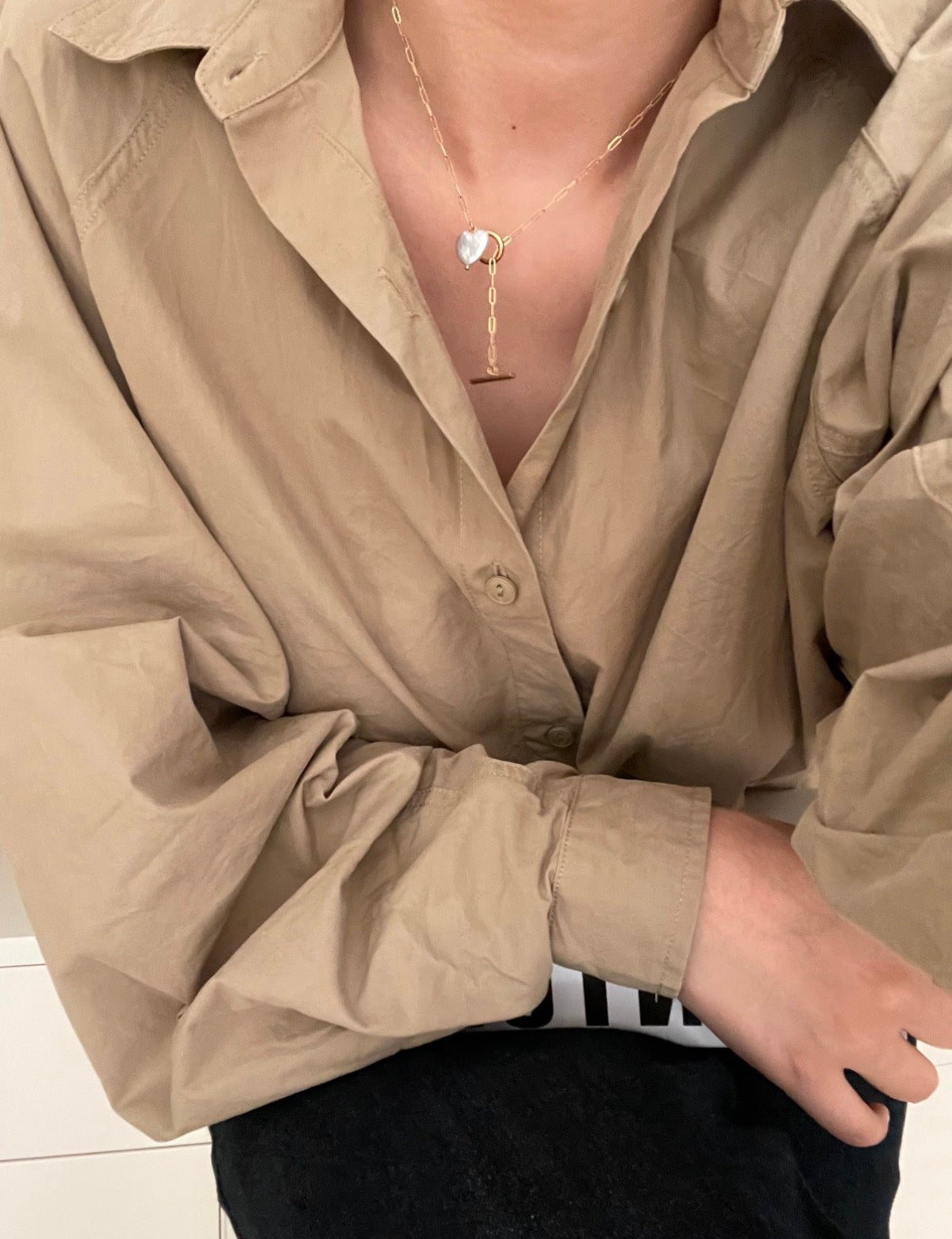 Baroque Heart Pearl Toggle Choker