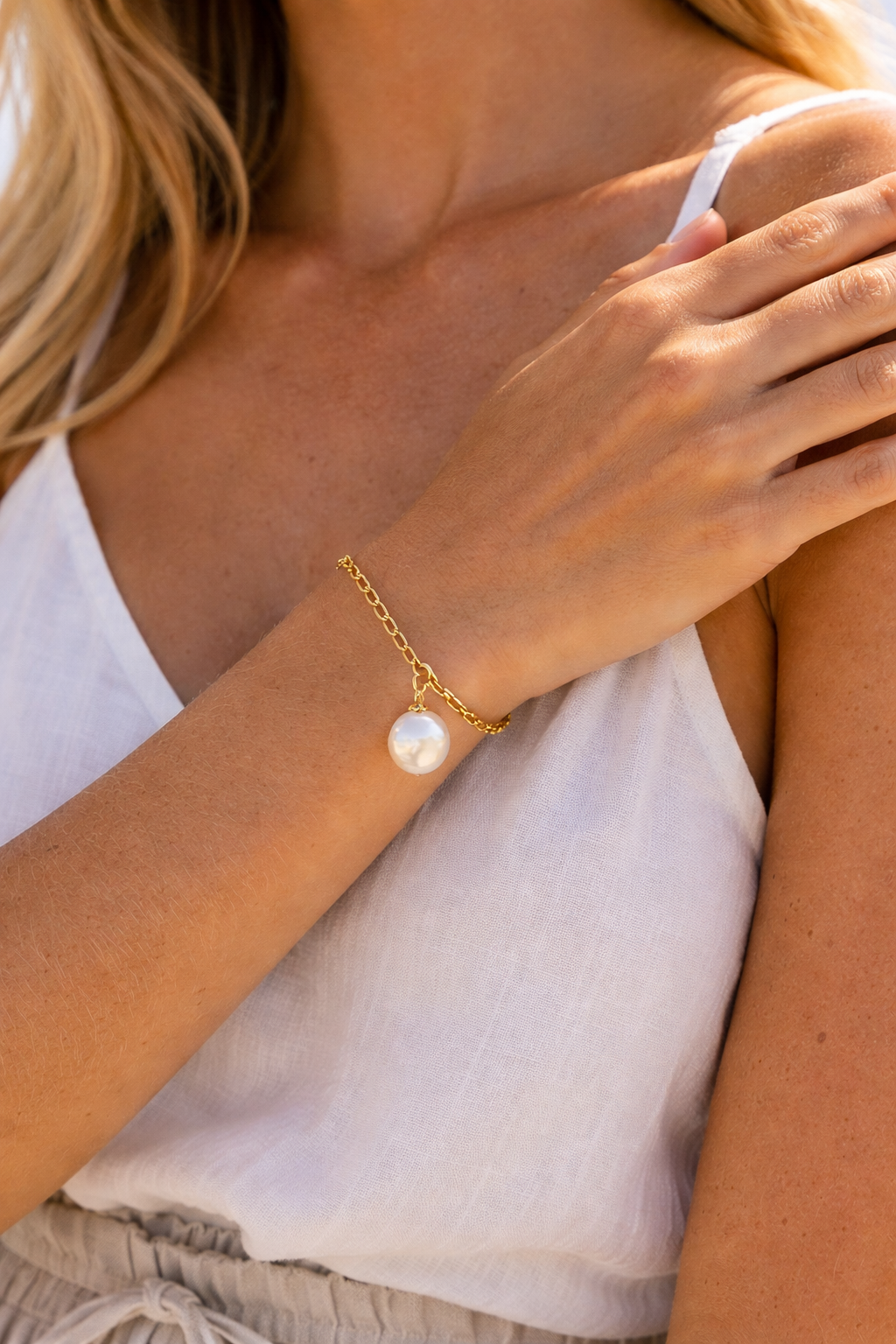 The Orbit Baroque Pearl Infinity Bracelet