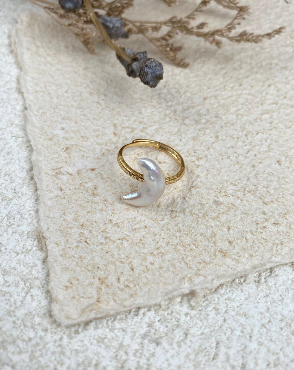 The Lunar Baroque Pearl Ring