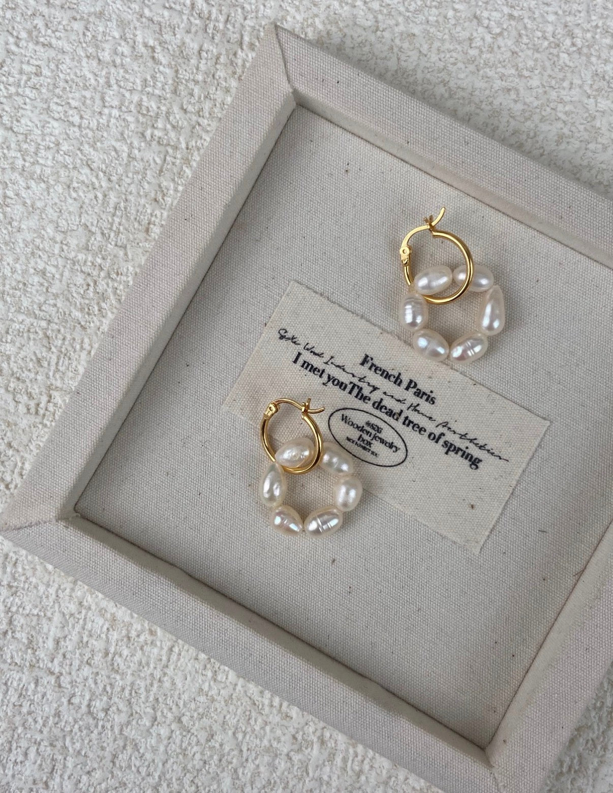 The Ethereal Wreath Freshwater Pearl Hoops
