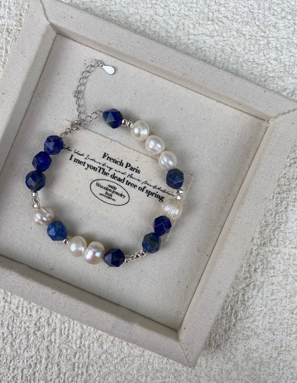 The Midnight Ocean Kyanite Petit Pearls Bracelet