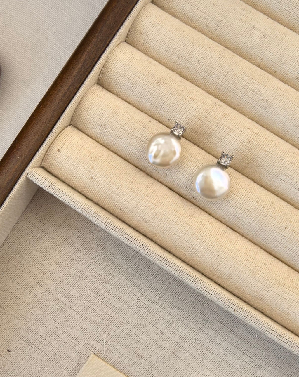 The Dewdrop Baroque Zircon Studs