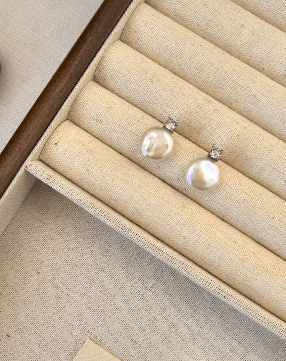 The Dewdrop Baroque Zircon Studs