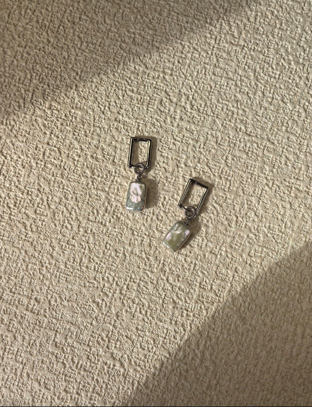 The Monolith Rectangular Baroque Earrings