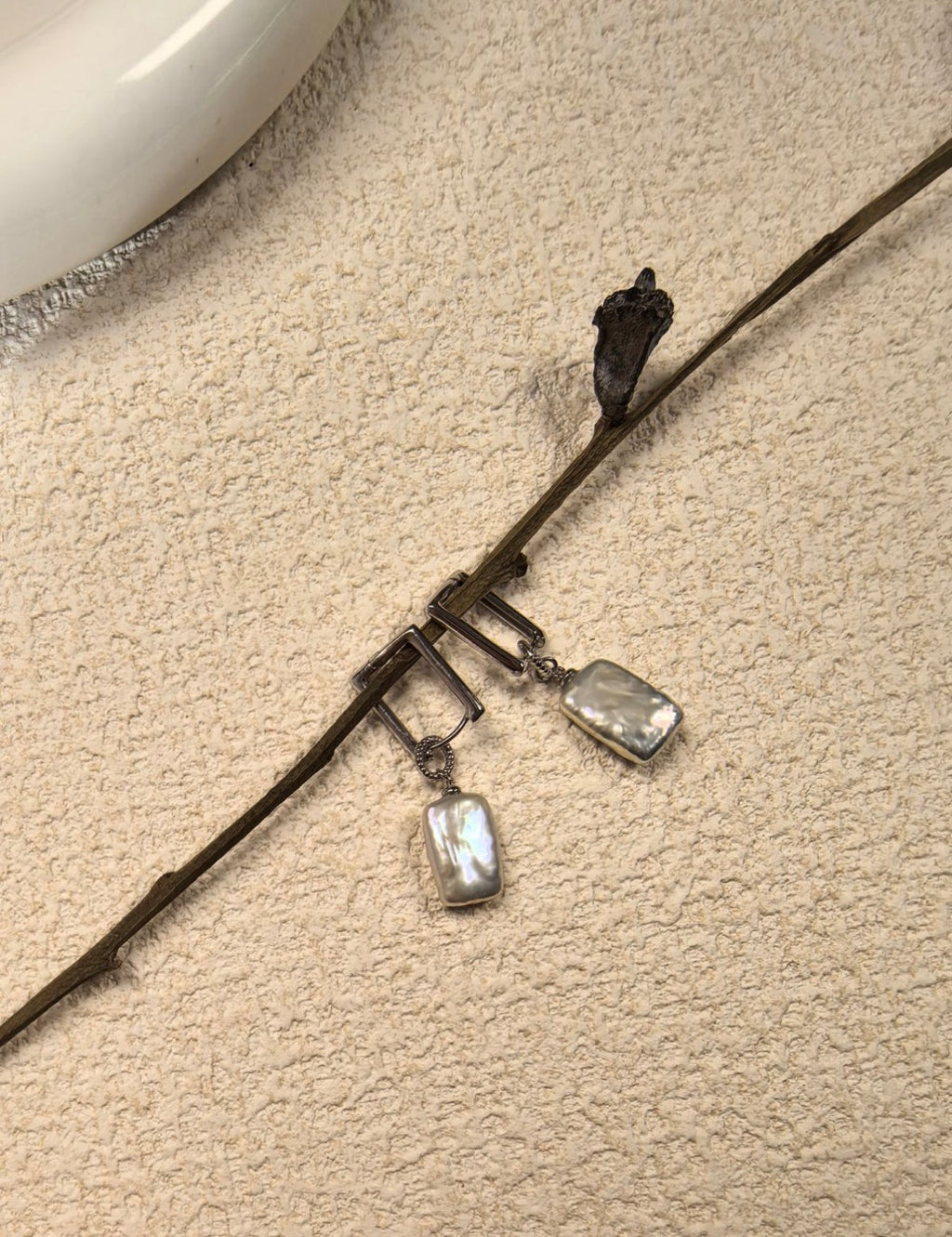 The Monolith Rectangular Baroque Earrings