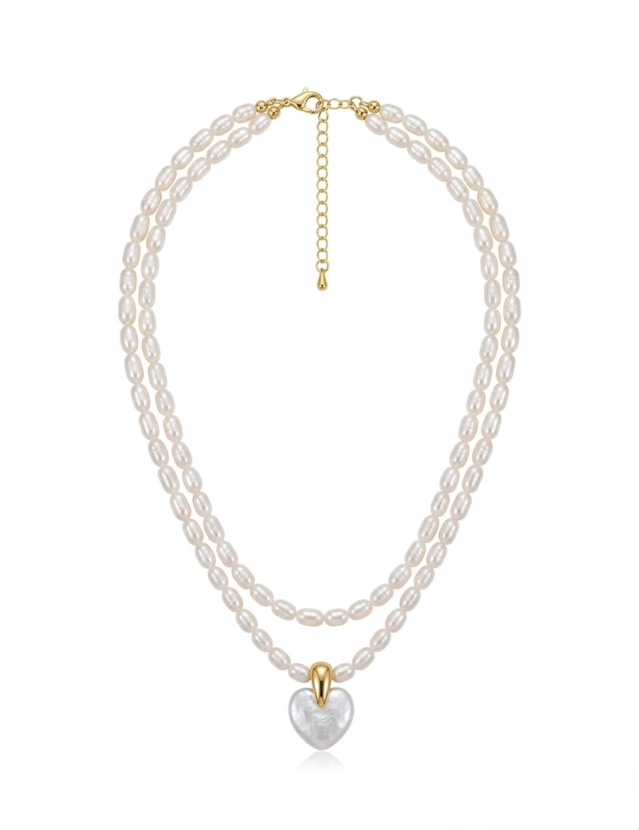 The Eternal Duo Layered Heart Necklace