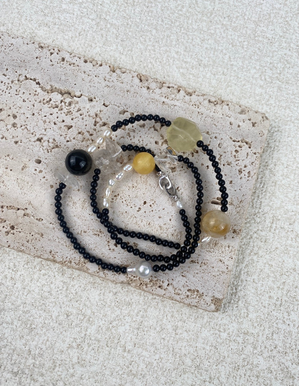 The Galactic Sea Pearl & Crystal Necklace