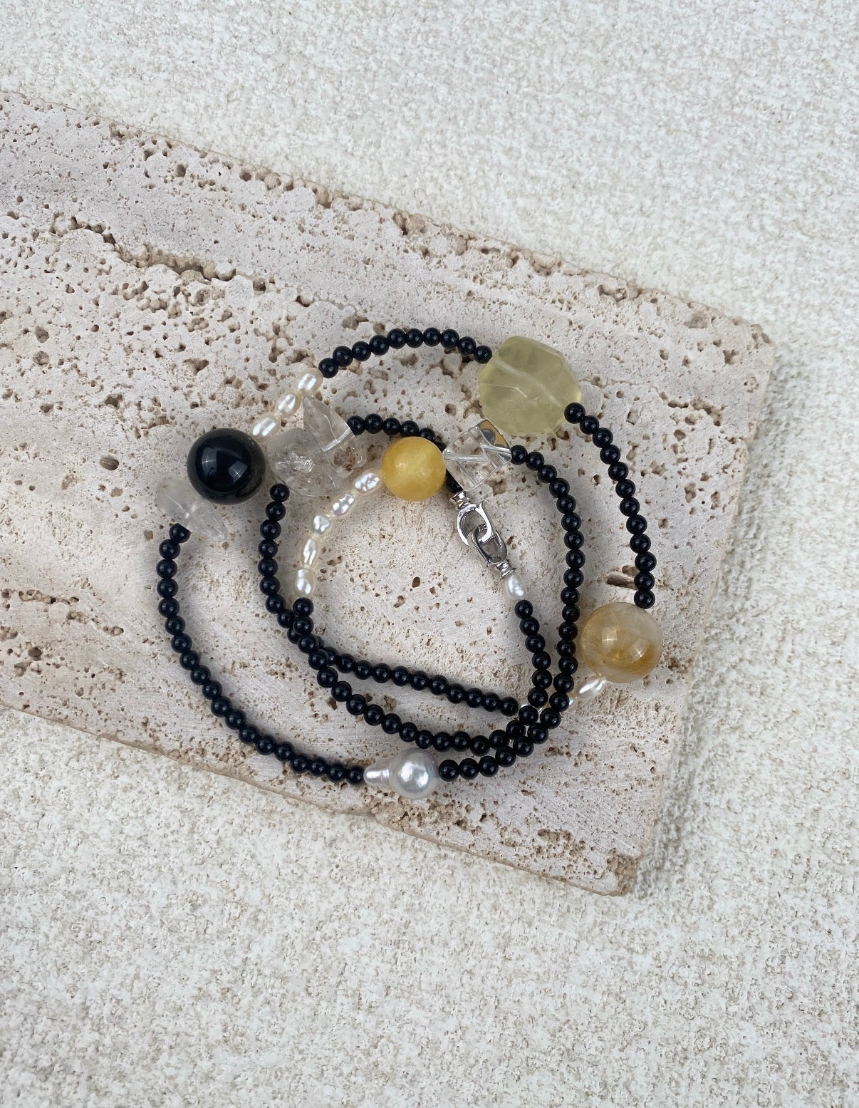 The Galactic Sea Pearl & Crystal Necklace