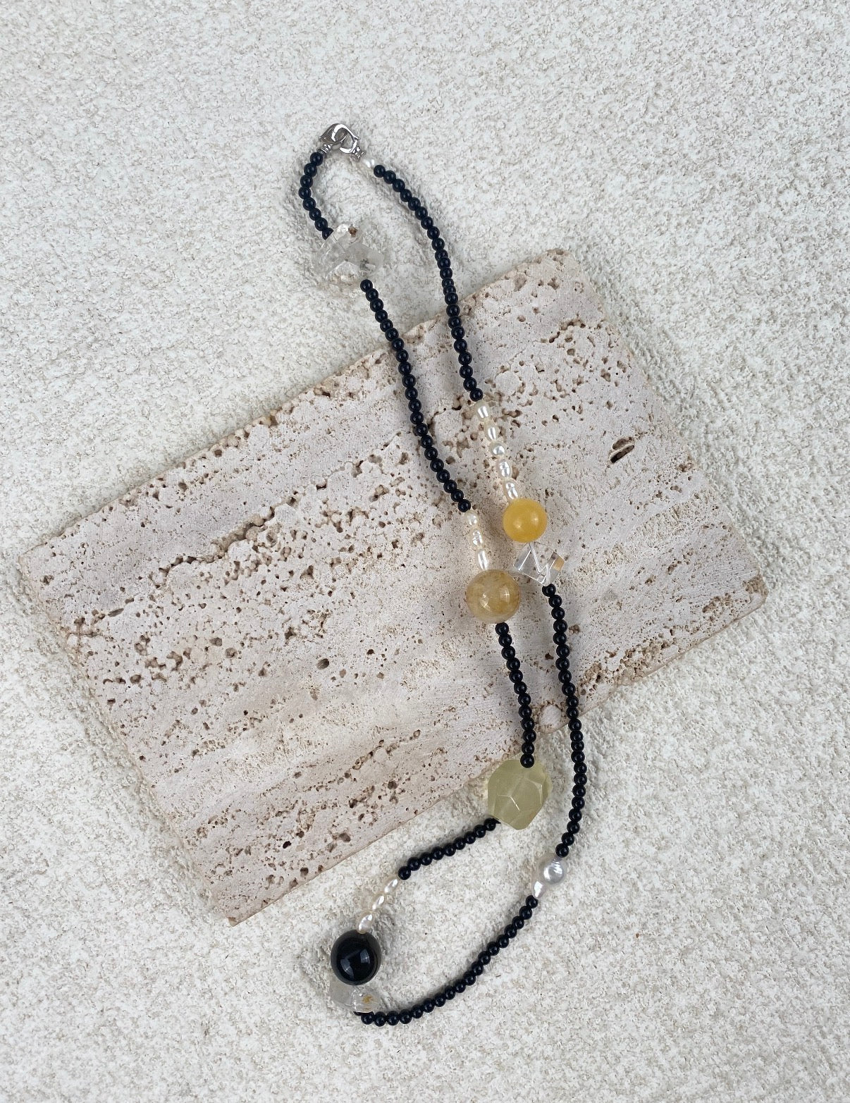 The Galactic Sea Pearl & Crystal Necklace
