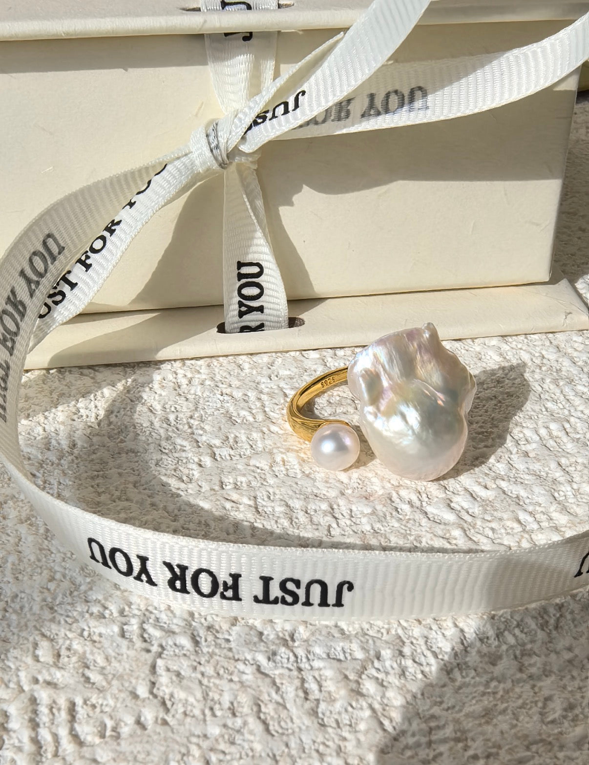 The Parallel Tides Double Baroque Ring
