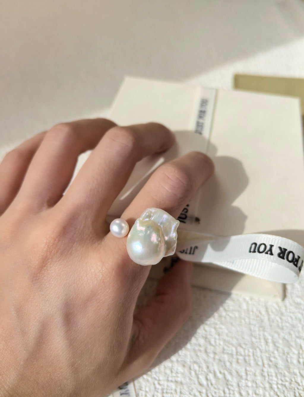 The Parallel Tides Double Baroque Ring