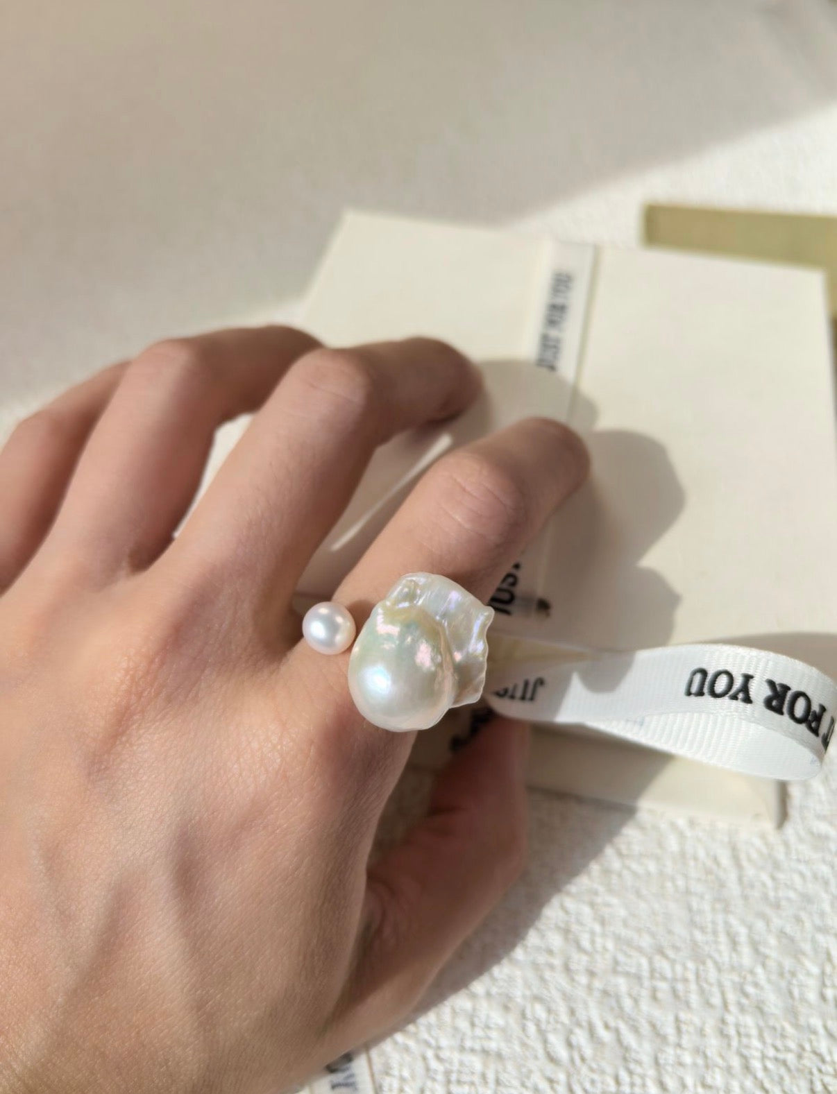 The Parallel Tides Double Baroque Ring