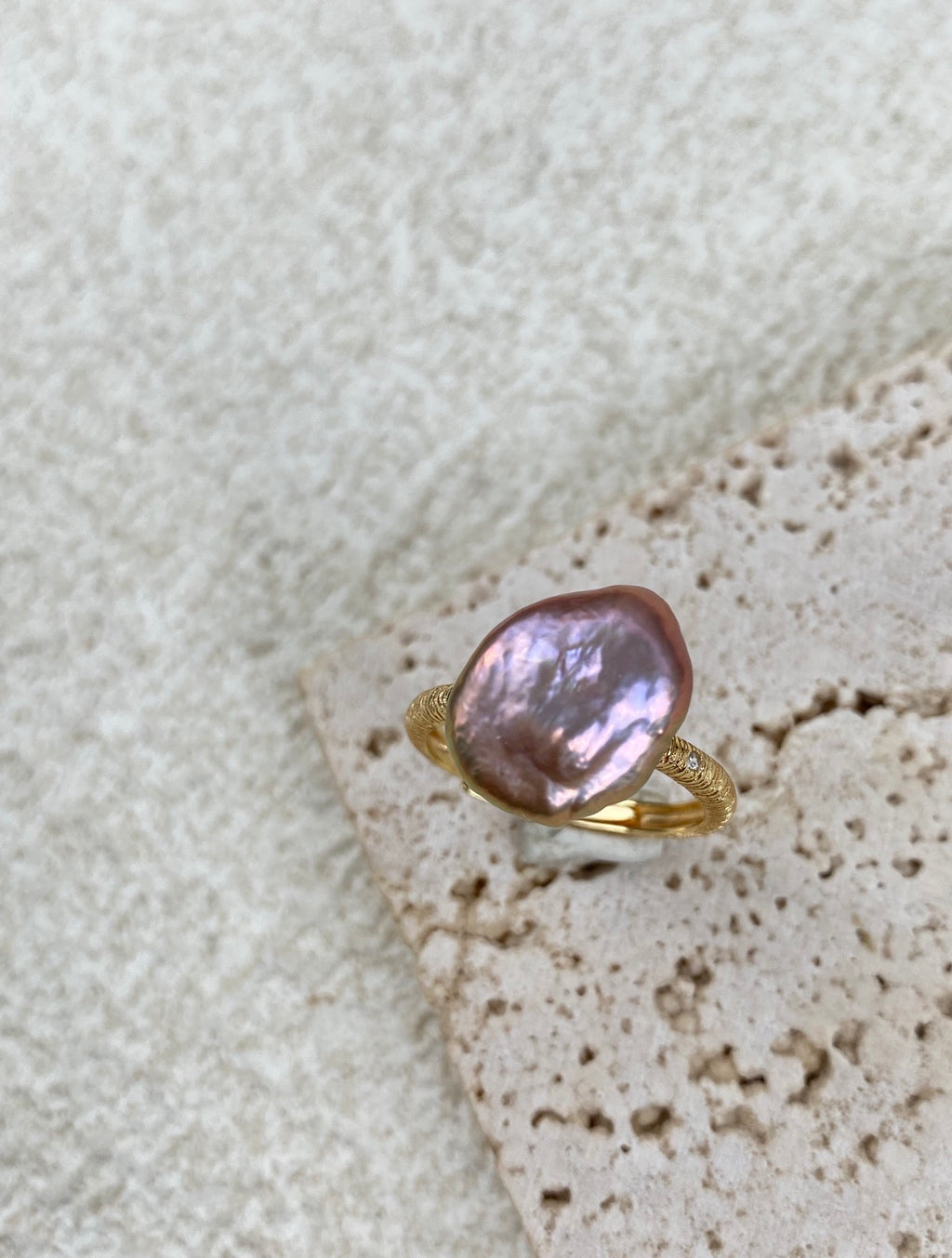 The Lavender Tide Purple Baroque Ring