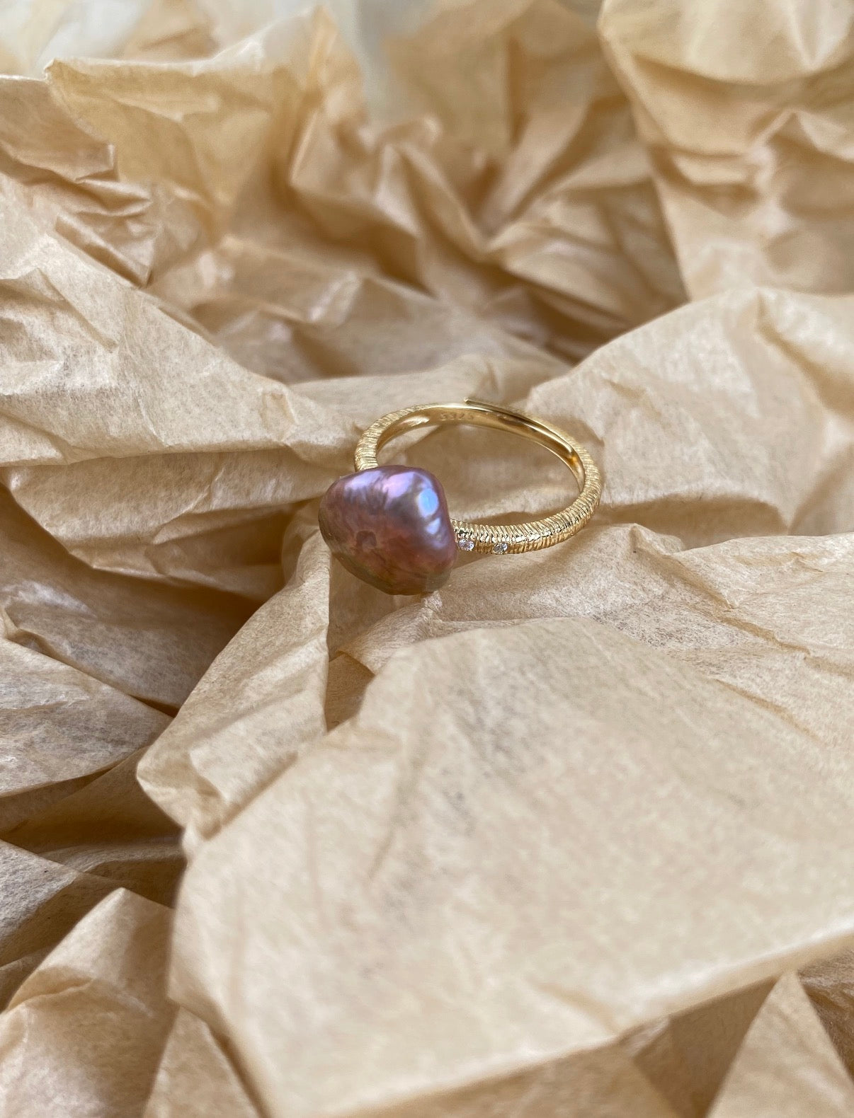 The Lavender Tide Purple Baroque Ring