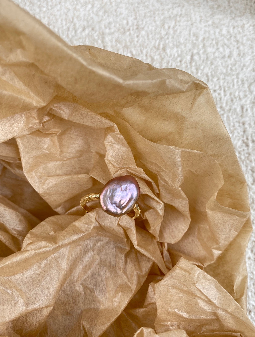 The Lavender Tide Purple Baroque Ring