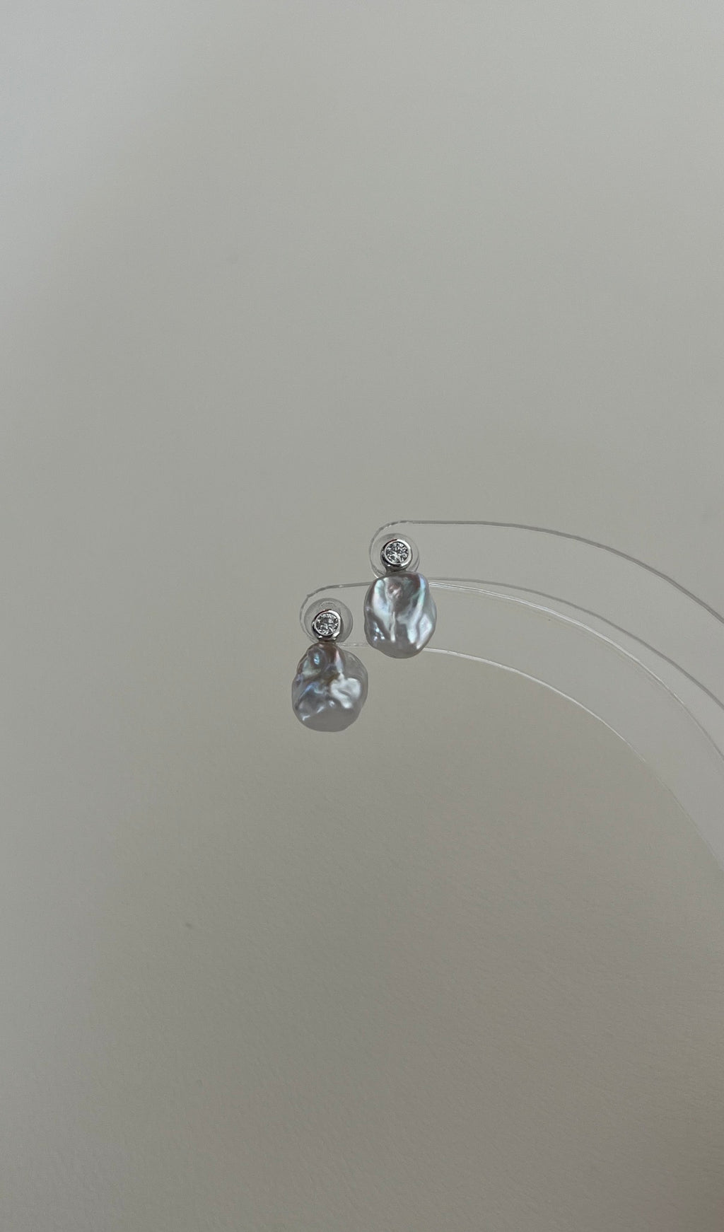 Blue Blood" Baroque Pearl Drop Earrings | S925 Sterling Silver & Zirconia | Daily Essential