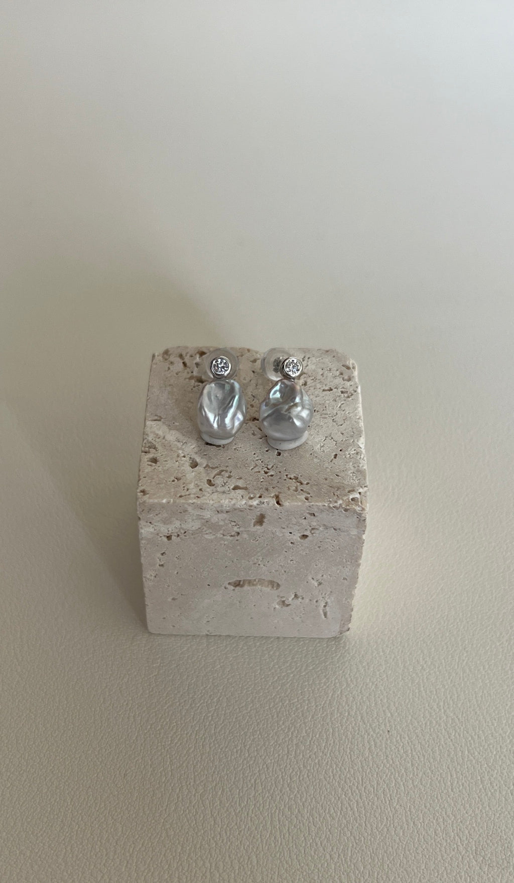 Blue Blood" Baroque Pearl Drop Earrings | S925 Sterling Silver & Zirconia | Daily Essential