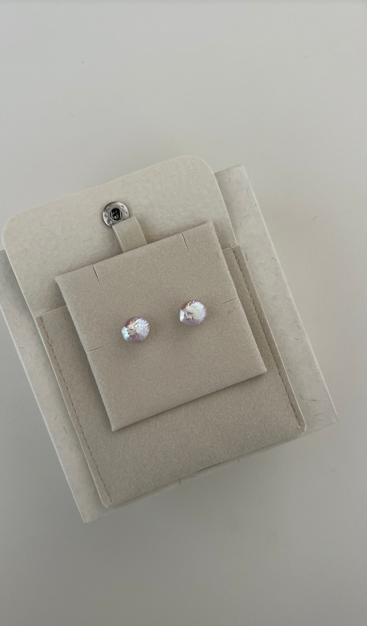 Metallic "Sugar Bean" Pearl Studs | High-Luster Baroque Pearls | S925 Sterling Silver