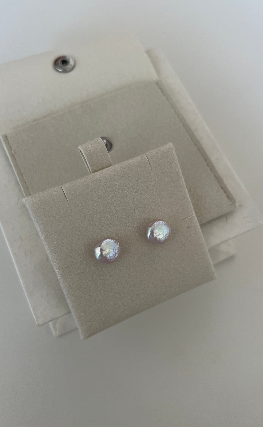 Metallic "Sugar Bean" Pearl Studs | High-Luster Baroque Pearls | S925 Sterling Silver