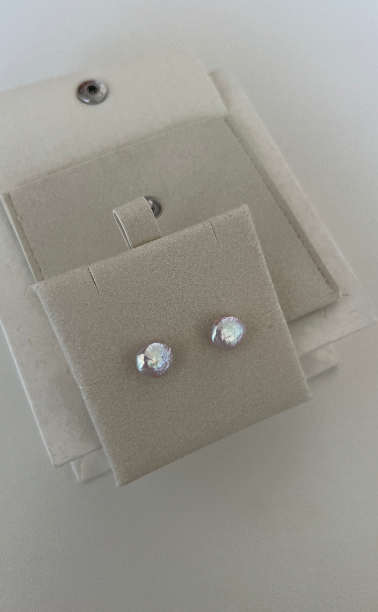 Metallic "Sugar Bean" Pearl Studs | High-Luster Baroque Pearls | S925 Sterling Silver