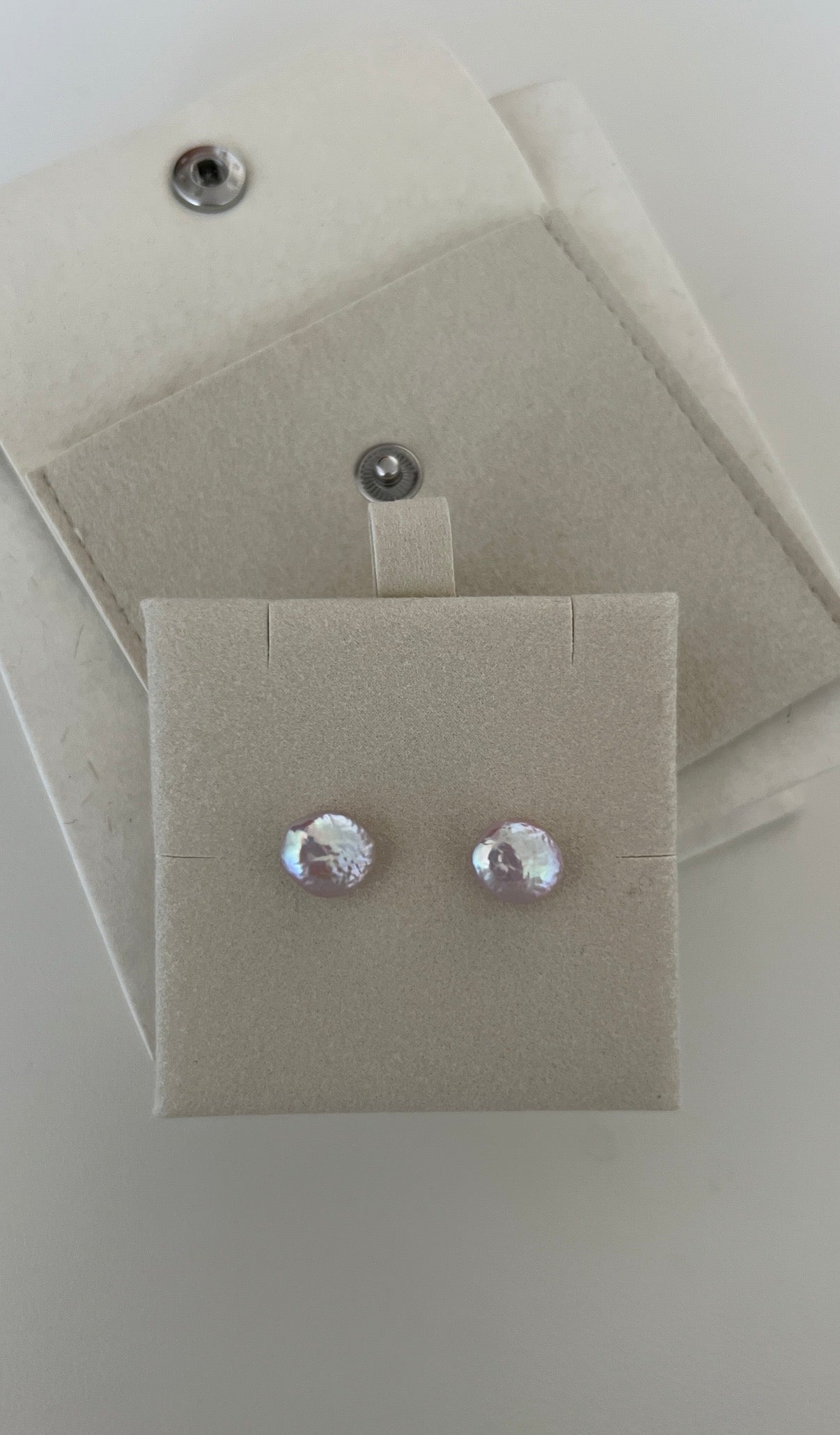 Metallic "Sugar Bean" Pearl Studs | High-Luster Baroque Pearls | S925 Sterling Silver