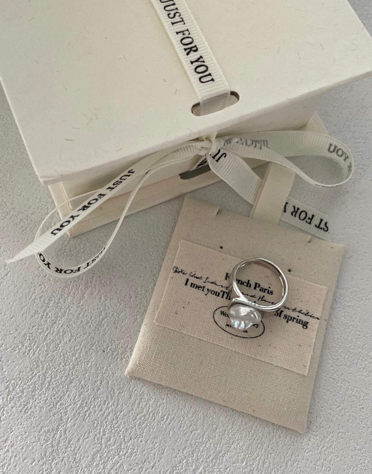 Luminous Keshi Pearl Statement Ring | Solid S925 Sterling Silver | Adjustable Open-Band Design
