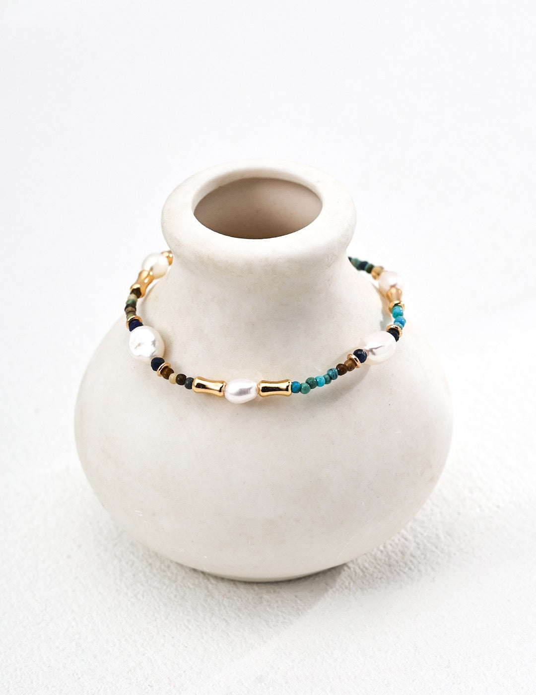 Lapis Lazuli | Turquoise | Baroque Pearls | Sterling Silver Bracelets