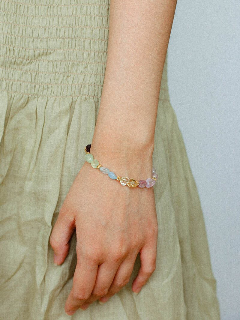 Rainbow Candy: Multi-Gemstone Boho Bracelet