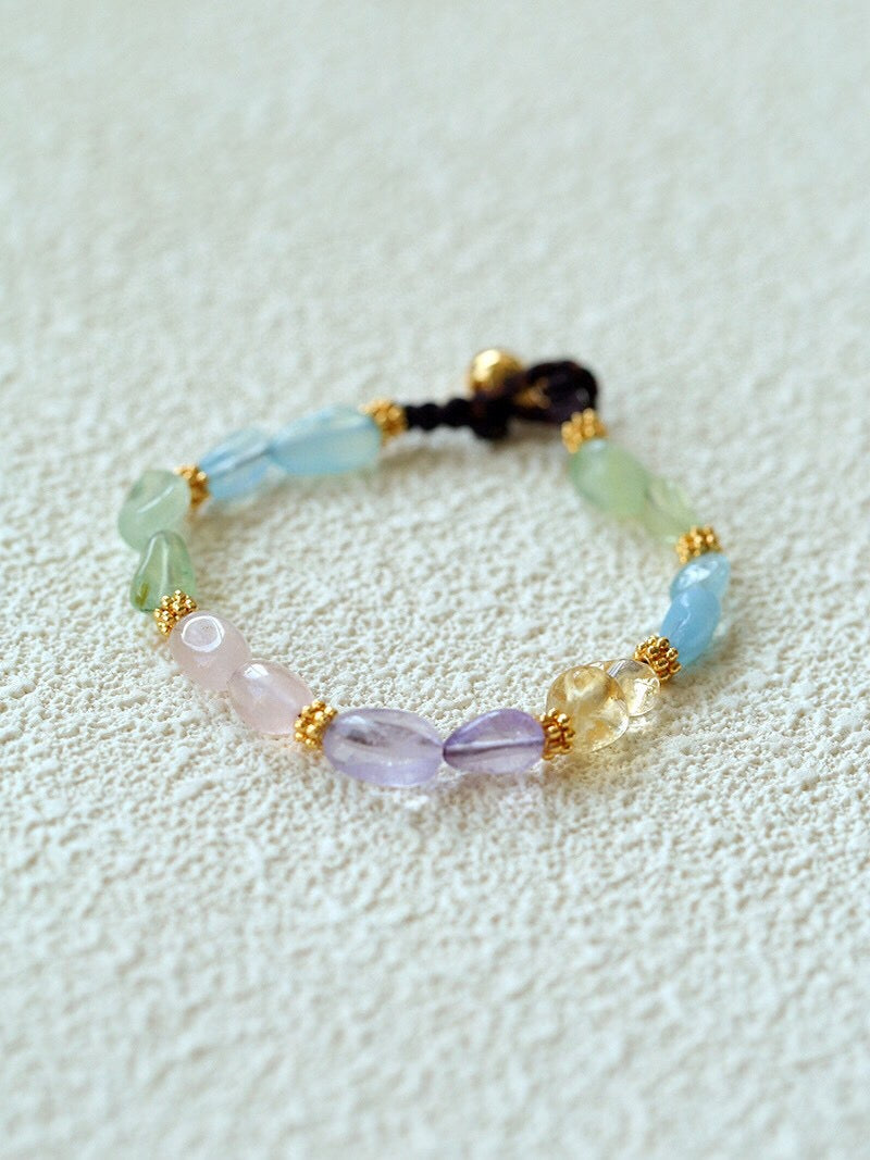 Rainbow Candy: Multi-Gemstone Boho Bracelet